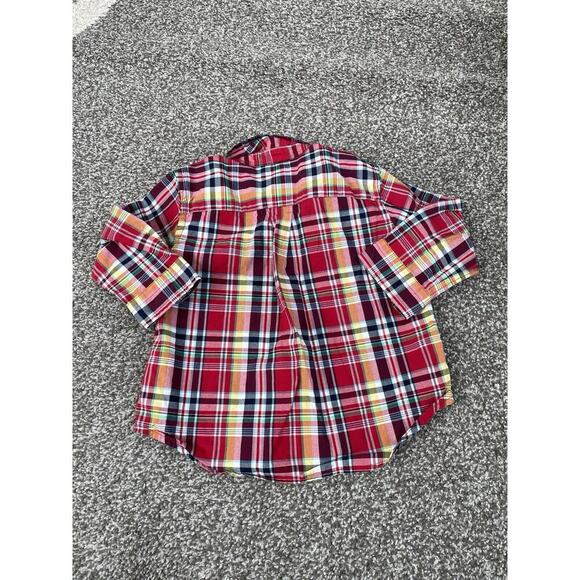 Polo Ralph Lauren Toddler Shirt Boys 9 Months Red Plaid Button Down Long Sleeve - Picture 4 of 4